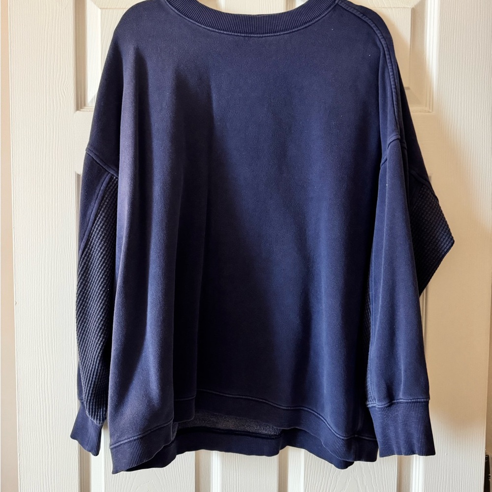 Aerie Deep Blue Crew Neck Sweater